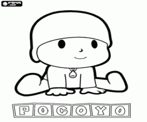 kolorowanka Mały chłopiec Pocoyo