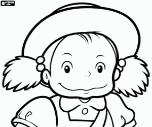 kolorowanka Mei, charakter mój sąsiad Totoro