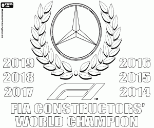 kolorowanka Mercedes, szósty tytuł mistrza świata
