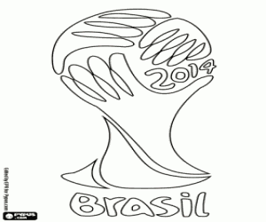 kolorowanka Mistrzostwa Świata FIFA Brazylia 2014 logo