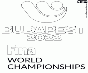 kolorowanka Mistrzostwa świata w pływaniu Budapeszt 2022 Logo