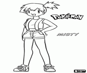 kolorowanka Misty, bohater Pokémon