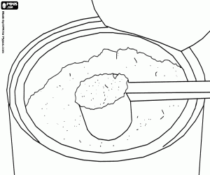 kolorowanka Mleko w proszku z łyżką