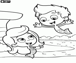 kolorowanka Molly i Gil mówiąc