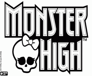 kolorowanka Monster High logo, emblemat