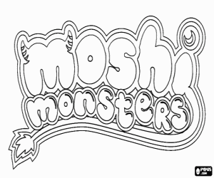kolorowanka Moshi Monsters Logo