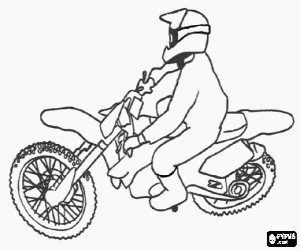 kolorowanka Motocross rowerów z pilotem, MotoX, MX i cross