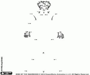 kolorowanka Mrok, rysunek aby połączyć kropki