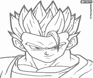 kolorowanka Mystic Gohan twarz