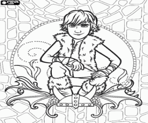 kolorowanka Młody wiking Czkawka