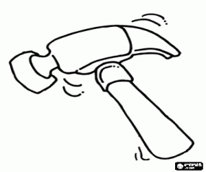 kolorowanka Młotek cieśla