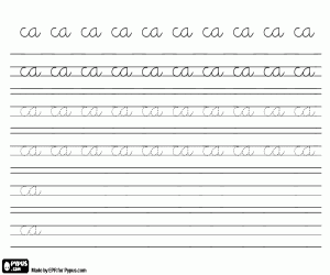 kolorowanka Napisz ze spółgłosek C