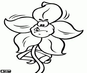 kolorowanka Narcyz z robak