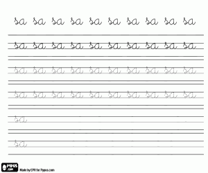 kolorowanka Naucz się pisać SA