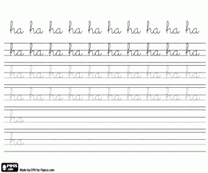 kolorowanka Nauka z Spółgłoska H