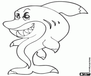 kolorowanka Niebezpiecznych rekinów