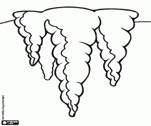 kolorowanka Niektóre stalaktyty kopalni