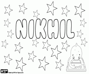 kolorowanka Nikhil, nazwa pochodzenia indyjskiego