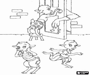 kolorowanka Nogi wilka z mąki