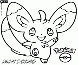 kolorowanka Normalny pokemon Minccino