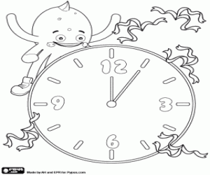 kolorowanka Nowy rok z Pypus