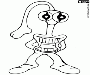 kolorowanka Obcy z nosem w trąba