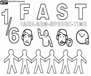 kolorowanka Objawy udaru mózgu