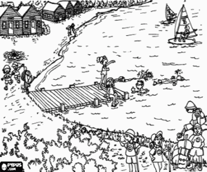 kolorowanka Obóz letni