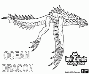 kolorowanka Ocean Dragon, Invizimals Następny wymiar