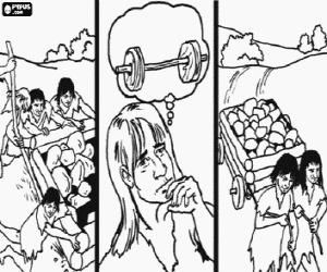 kolorowanka Odkrycie koła