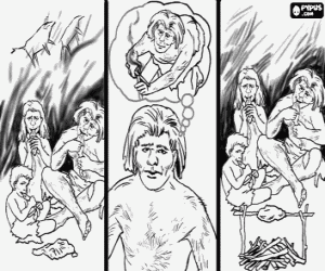 kolorowanka Odkrycie ognia