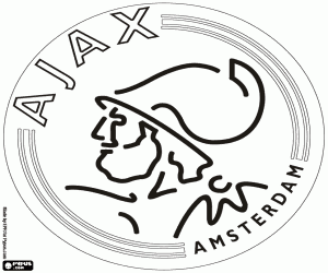 kolorowanka Odznaka Ajax Amsterdam