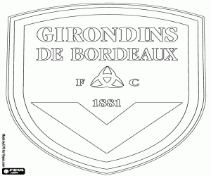 kolorowanka Odznaka FC Girondins de Bordeaux