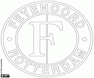 kolorowanka Odznaka z Feyenoordu Rotterdam
