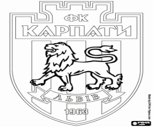 kolorowanka Odznaka FK Karpaty Lwów
