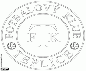 kolorowanka Odznaka z FK Teplice