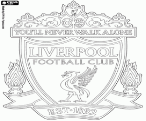 kolorowanka Odznaka Liverpool FC