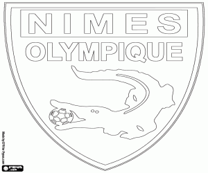 kolorowanka Odznaka z Nîmes Olympique