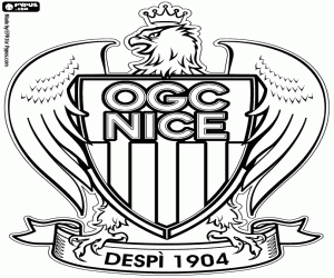 kolorowanka Odznaka z OGC Nice