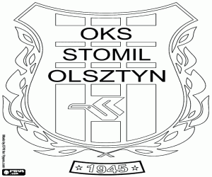kolorowanka Odznaka z OKS Stomil Olsztyn