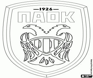 kolorowanka Odznaka z PAOK Saloniki