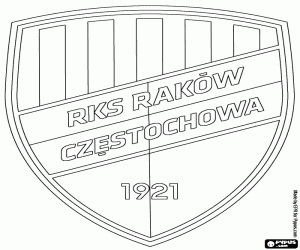kolorowanka Odznaka Raków Częstochowa