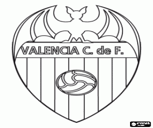kolorowanka Odznaka Valencia CF