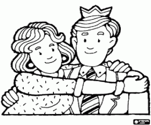 kolorowanka Ojciec z korony