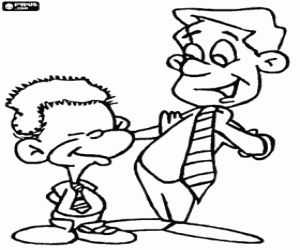 kolorowanka Ojciec, syn i dar, krawat