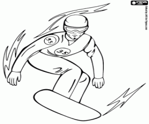 kolorowanka Olimpijski snowboard