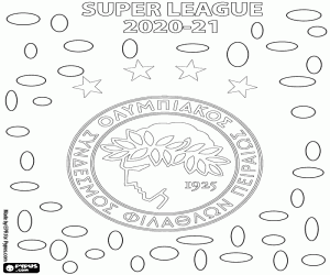 kolorowanka Olympiakos, mistrz 2020-2021