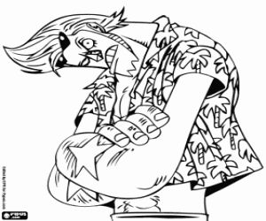 kolorowanka One Piece cyborg Franky