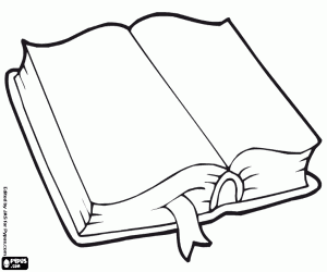 kolorowanka Otwartej książki do szkoły