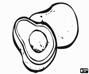 kolorowanka Owoc awokado